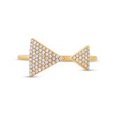 0.21ct 14k Yellow Gold Diamond Triangle Lady's Ring